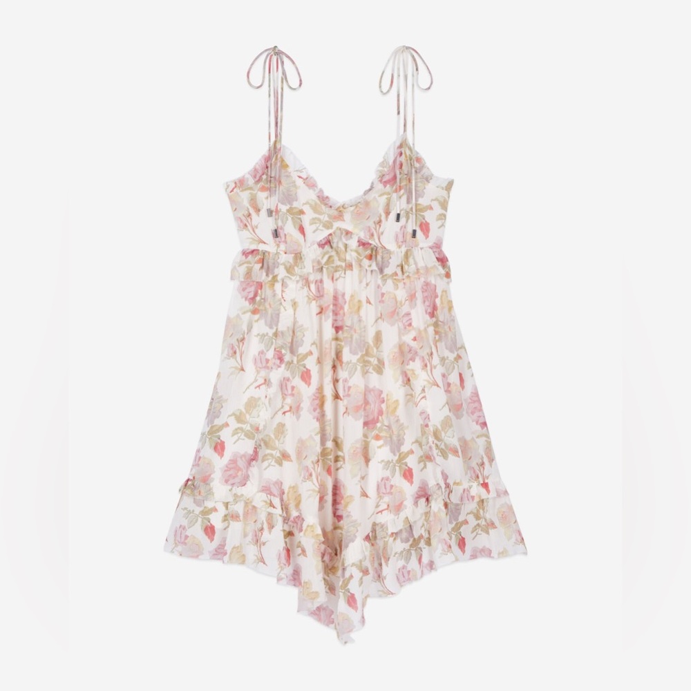 NWT The Kooples Floral Printed Silk Mini Dress Size 3